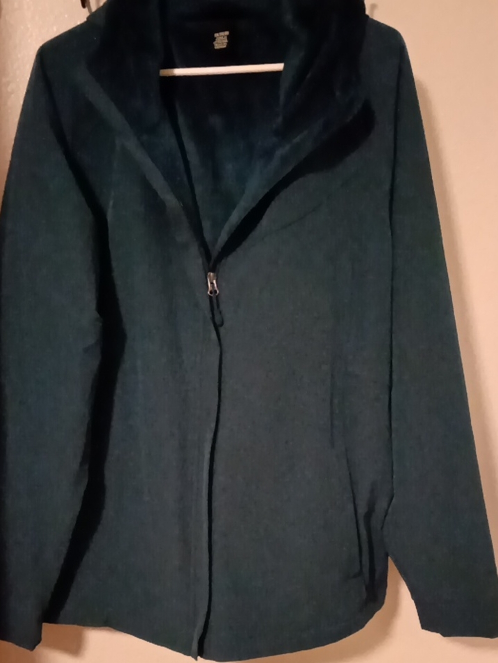 Large/X-Large Kirkland Signature Teal Zip-Front Blazer Jacket